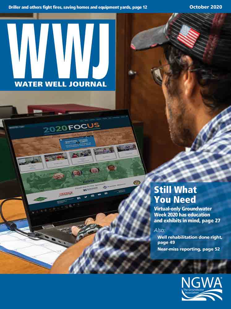 WaterWellJournl's tweet photo. Check out @ngwatweets October issue of WWJ previewing virtual-only #GWWeek 2020, plus Q&A w/pro on promoting your #business on #internet, article on #waterwellrehabilitation done right, & much more: https://t.co/rAeqwhzqZ8. #groundwater, #waterwells, #waterwellsystems, #drilling https://t.co/up5bGyDtlj