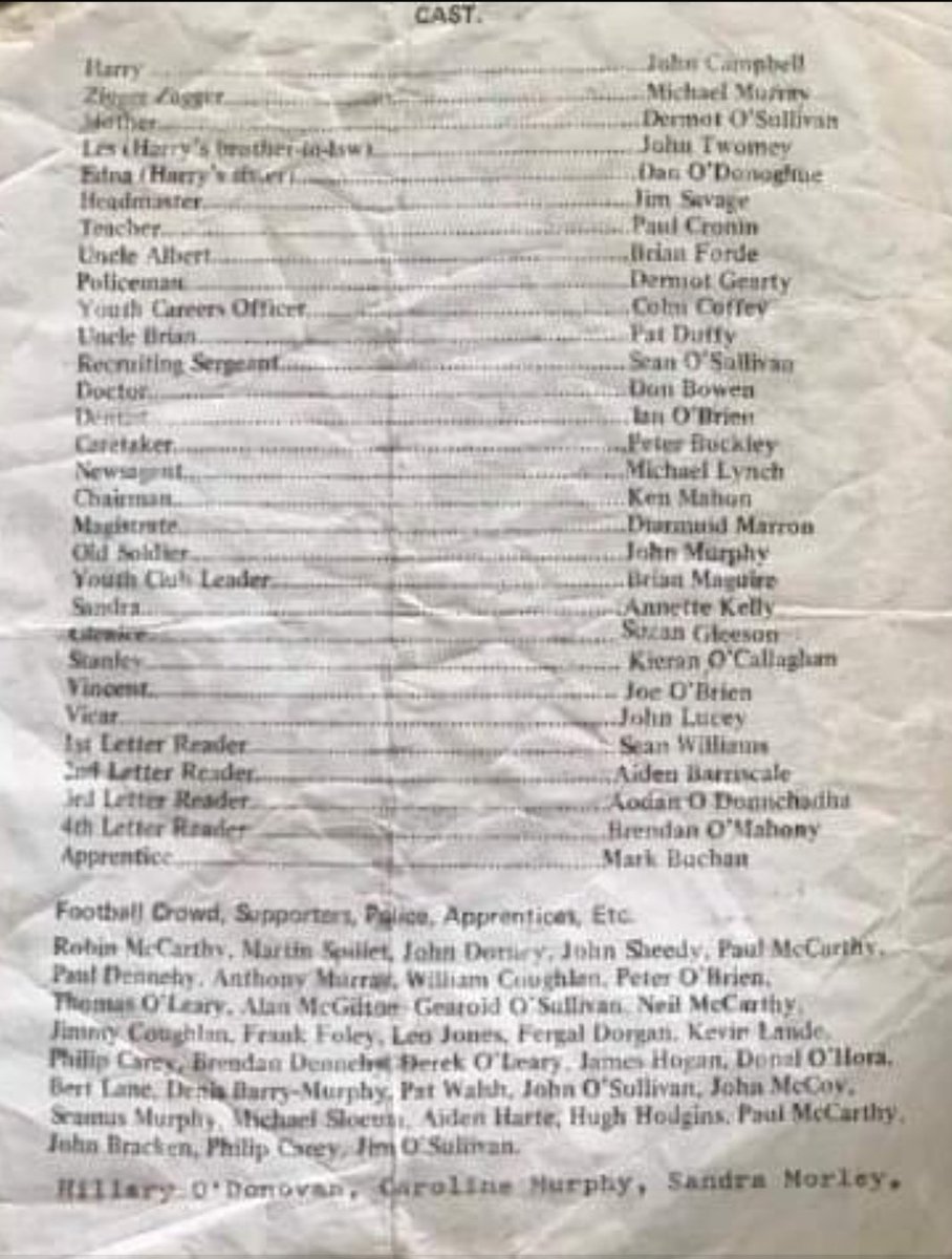 csncork's tweet image. THROWBACK THURSDAY! 

Memories shared with us from one of many famous productions by Mr Doherty. Did you attend? Are you on the cast list? Thank you to Seamus Murphy for sharing this with us. #csnalumni