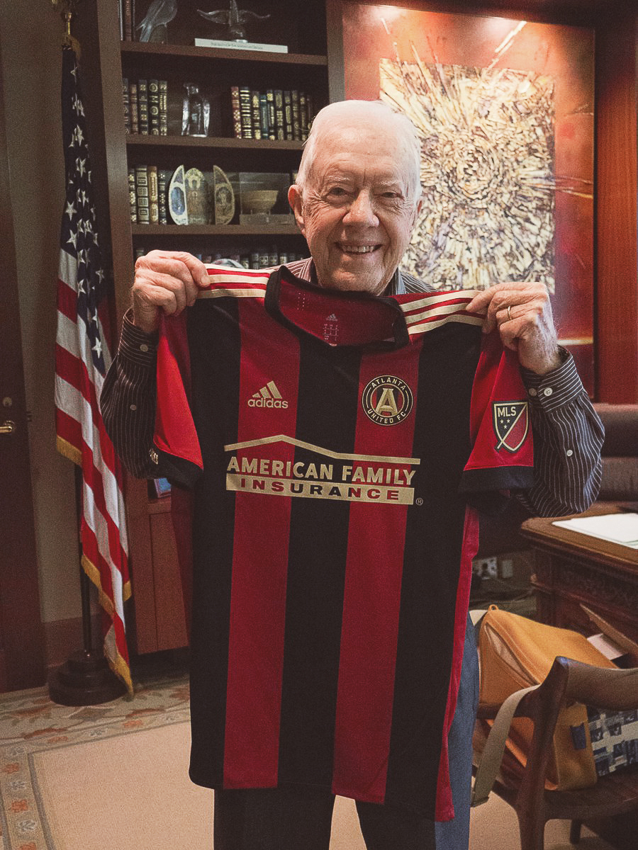 ATLUTD's tweet photo. Happy 9️⃣6️⃣th Birthday President Jimmy Carter! https://t.co/AHyG9hWyhG