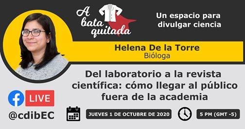 M_Santillan_'s tweet photo. ¡A BATA QUITADA! 
📆 ¡HOY! 
No te lo pierdas
🕔Hora: 5 pm (GMT -5)

¡Acompáñanos en la transmisión por Facebook Live!
#CDIB - Centro de Desarrollo de Ideas Biotecnológicas

https://t.co/VnVyP0y2Wv

#DivulgaciónCientífica #Biotecnologia  #EcuadorNecesitaMásCiencia https://t.co/9oTiTdXin0