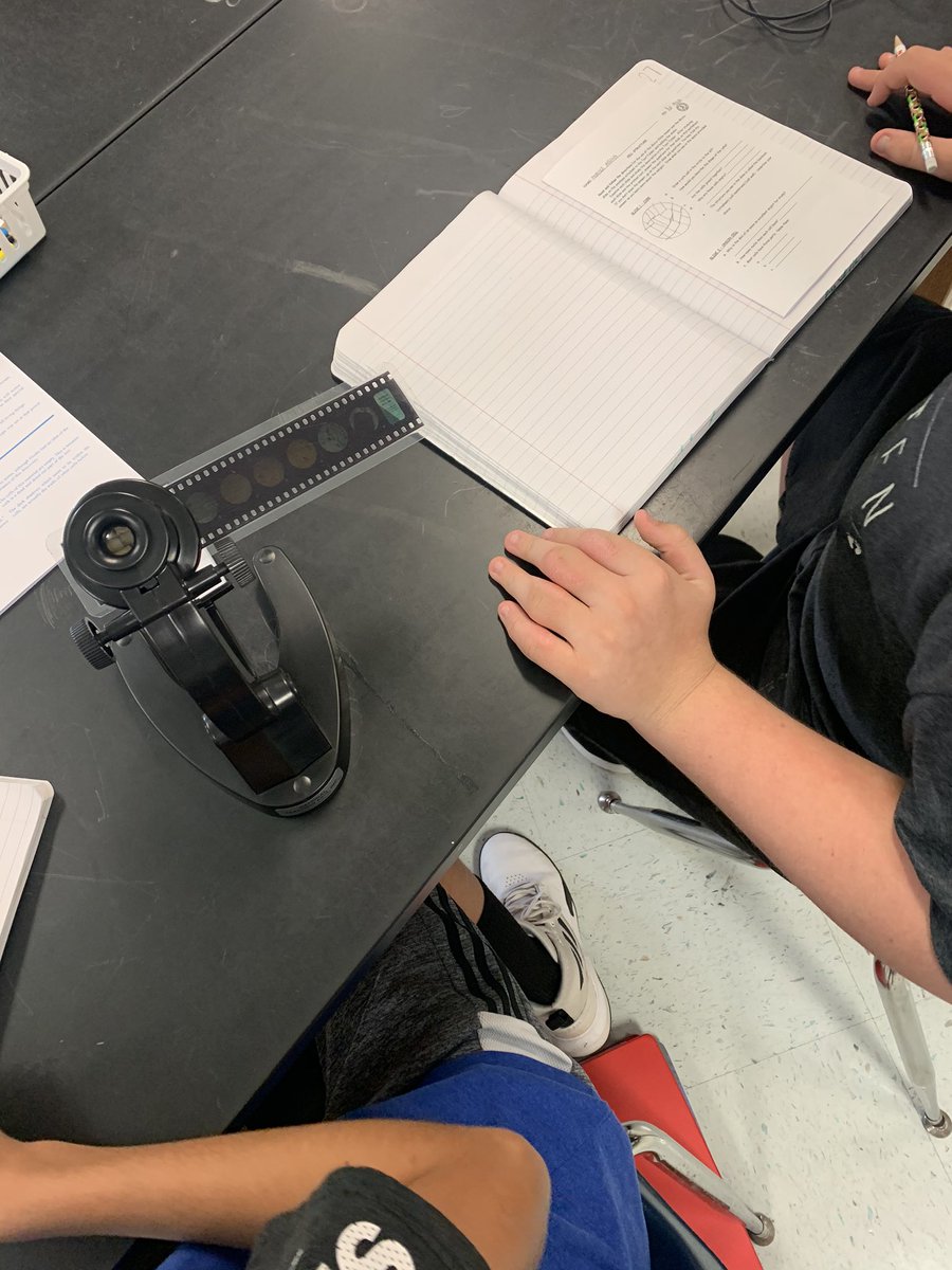 joneSCIENCE5's tweet photo. We are checking out all kinds of cells today - cork cells, cheek cells, bacteria, viruses &amp; MORE. We love cell review week!! #WeAreGMS #7thscience https://t.co/K53996OQXw