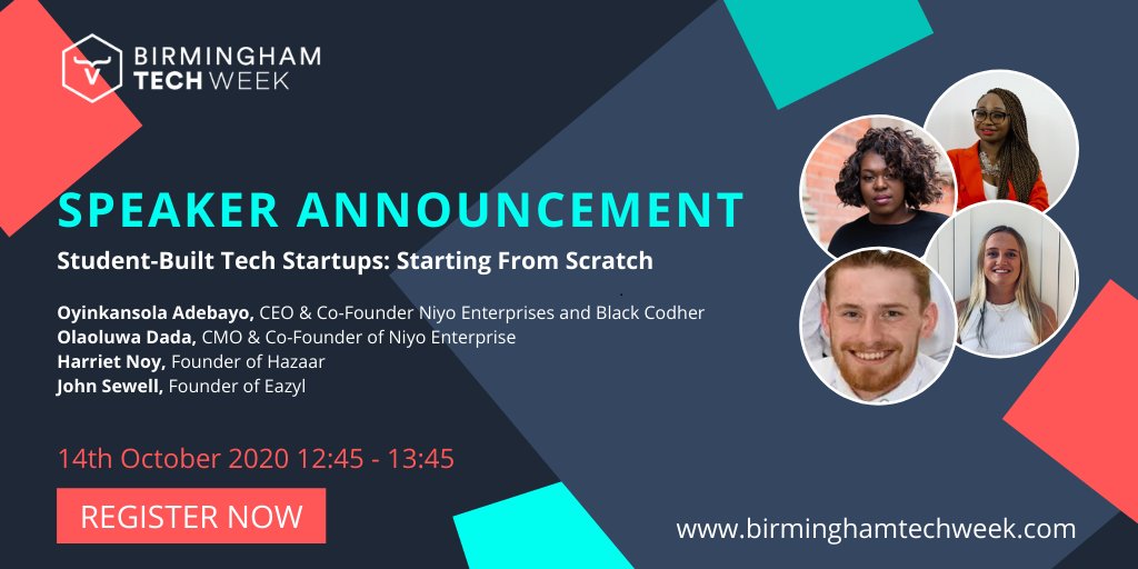 benterprising's tweet image. We are proud to reveal a collaborative @unibirmingham  speaker event on Wed 14 Oct as part of #BirminghamTech week.

Book: tinyurl.com/y7aq5xae

@niyoenterprise @EazylArt @careersbham @BirminghamTech