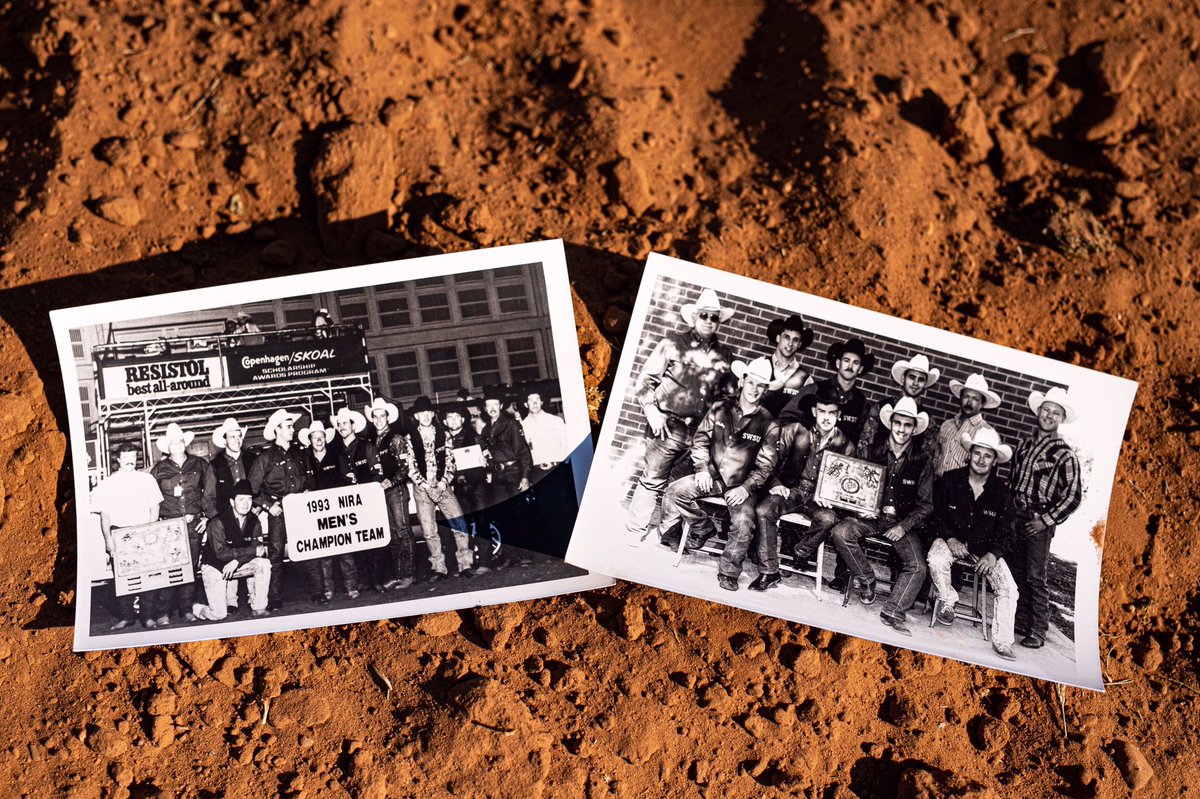SWOSUAthletics's tweet photo. #SWOSUThrowback
The 1993 SWOSU Men’s Rodeo Team claimed the 4th of 6 NIRA National Championships won by Hall of Fame Head Coach Dr. Don Mitchell during his time in Weatherford!
#GoDawgs | #ChampFactory https://t.co/mNlFPzVq36