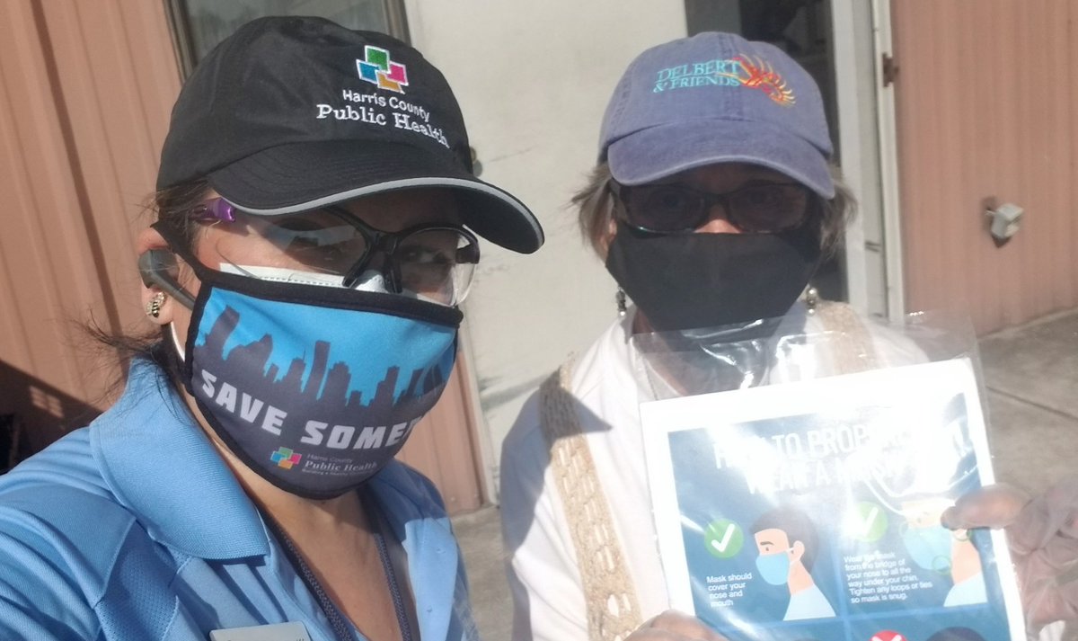 ConnieAssiff's tweet photo. Wonderful #ThursdayMorning giving out masks, hand sanitizer and Free #COVID19 testing site info. with our faith partners.
Need a test? Call 832-927-7575 or go to https://t.co/Sw94J5ydRq
Being a #CommunityHealthWorker @hcphtx is life's greatest reward! 😁
#IAMACHW @WeAreCHWs https://t.co/1cCNpu9ElP