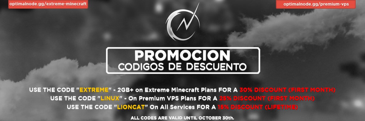 OptimalNode's tweet image. Aprovecha estos increíbles descuentos! ⭐️

Contamos con el mejor hardware para que puedas iniciar tus proyectos a BAJO COSTO 🚀

Procesadores i9 9900k para nuestros planes 'EXTREME' y i7 7700k para nuestros planes 'PREMIUM' 🔥

📅 Valido hasta el 10/30/2020