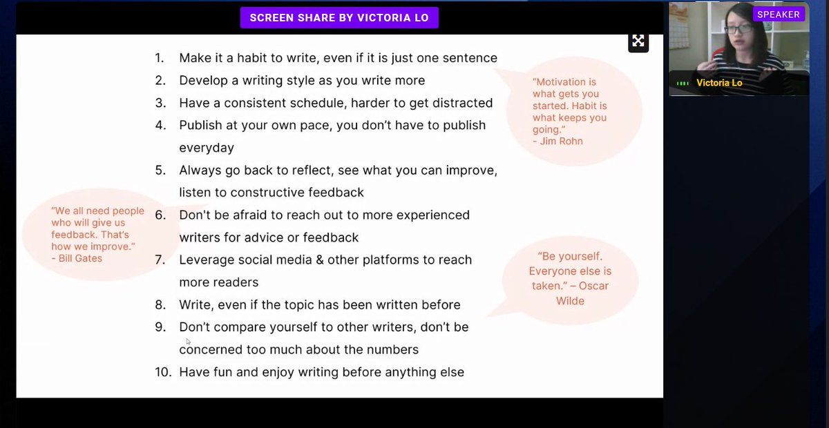 tapasadhikary's tweet image. I am loving it! Awesome talk by @lo_victoria2666 on 

&quot;Why you need to have a personal blog&quot; as part of #hashnodebootcamp #HashnodeCommunity @hashnode