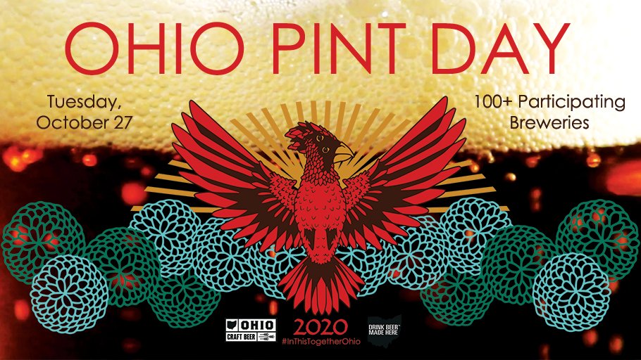 Mark your calendars: Tuesday, Oct. 27 is the inaugural #OhioPintDay! More than 100 Ohio craft breweries will have limited edition, collectible pint glasses for sale to benefit the Ohio Craft Brewers Association. Get all the details at: ohiocraftbeer.org/ohiopintday

#OhioCraftBeer
