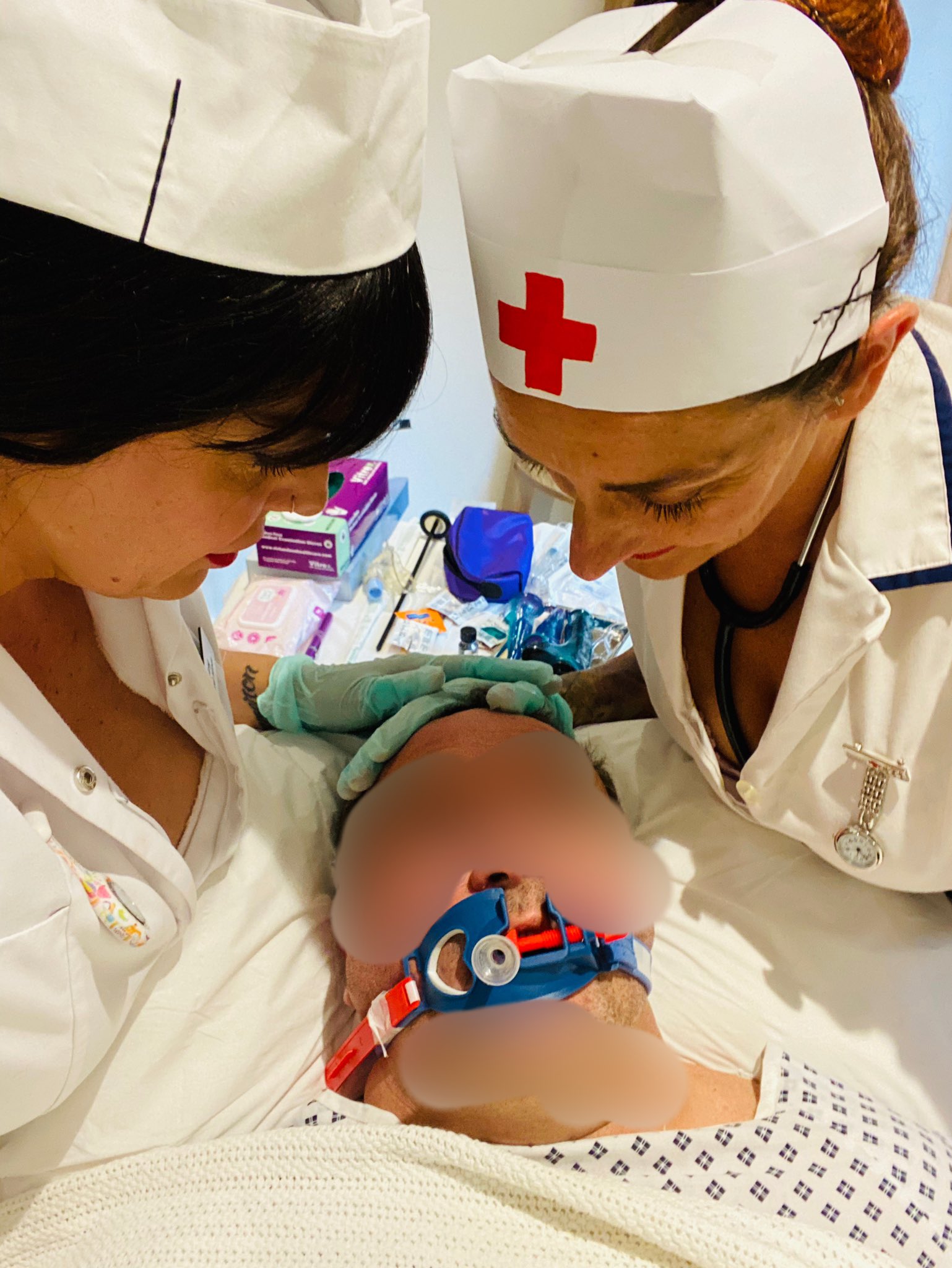 AuntyAmyAB on X: The gorgeous Nurse Flo assisting me with the medicalplay  today here at the medfetclinic. She has such a calm and soothing  bedsidemanner. Now open wide while I check your