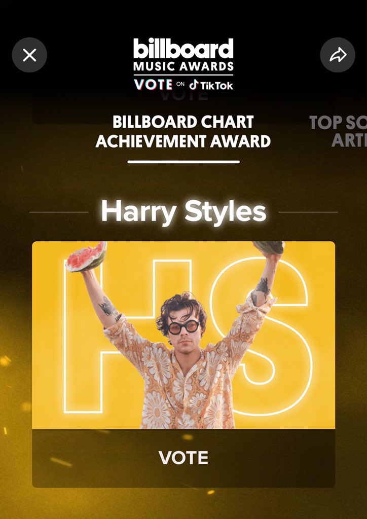 HarryStylesCos3's tweet photo. ¡La votación para los premios Billboard comienzan ahora!

Harry está nominado a ‘Billboard Chart Achievement Award’Sparkles

Entren al link de TikTok y voten por él la cantidad limitada por cuenta por día (10 veces) 
LINK:  https://t.co/unLv6paGi5 https://t.co/7dE6N2ZZ4z