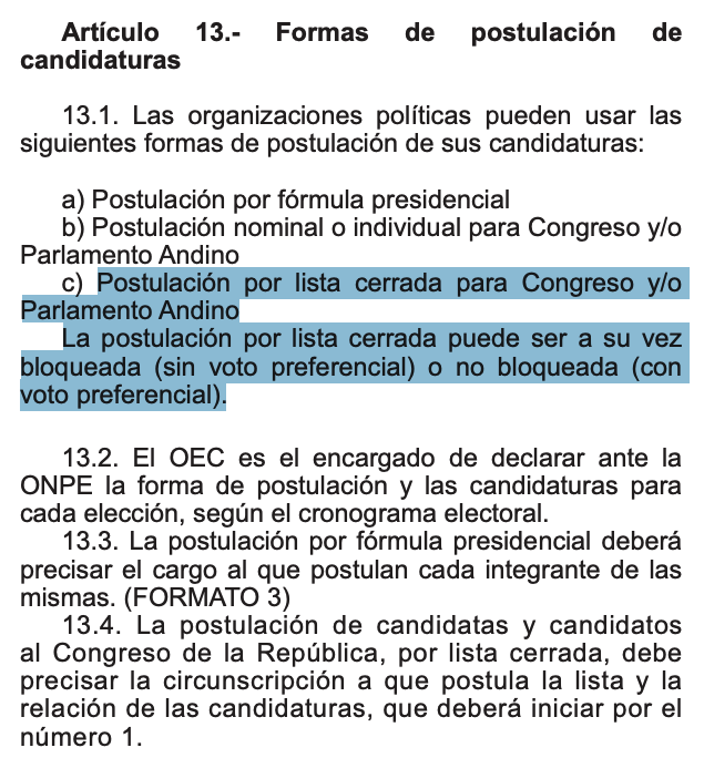 n2nc2's tweet photo. 🇵🇪He remitido una solicitud a la @ONPE_oficial para que rectifique su Reglamento de Elecciones Internas pues contravendría la Ley 31030 que exige explícitamente q el voto sea a favor del candidato INDIVIDUAL. 
Por ello, postulación por lista cerrada al Congreso sería inadmisible. https://t.co/GCK7yO6gxI