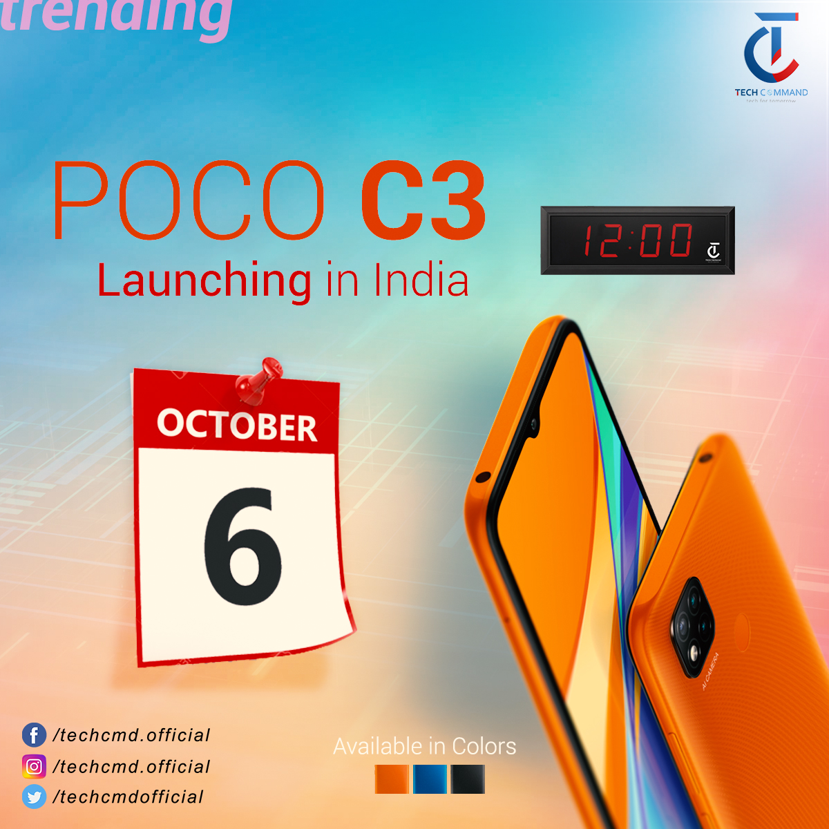 techcmdofficial's tweet image. Poco C3 Releasing Update
Know more : bit.ly/3l8I3xl

| Join |
YouTube (Coming Soon) : bit.ly/35UoILM
Facebook Page : bit.ly/3cuOIPm
Instagram : bit.ly/2Gbavz9

#technews #pococ3 #techcmd #pocoprice #pococ3news #pocoupdate
