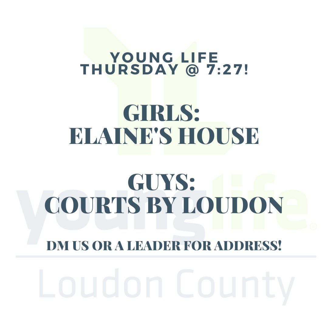 Tonight!!! We can’t wait to hang with y’all. Free food when you get there!!! Peep the time change: 7:27! Text a leader or DM us for an address 🥳