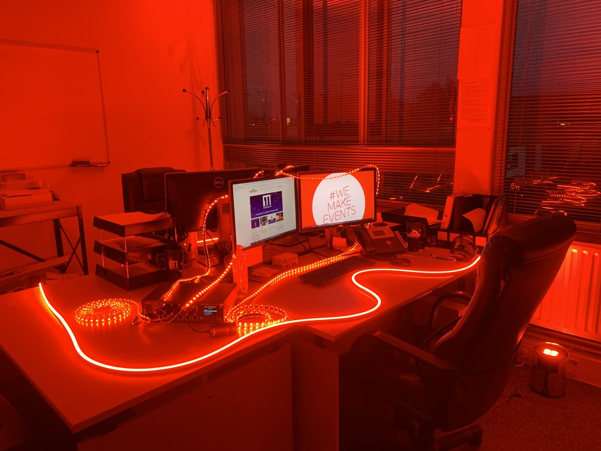 CityTheatrical's tweet photo. 🔴 #LightItInRed🔴
Our UK London office was lit up in red yesterday evening with our #QolorPIX #LEDTape and #QolorFLEX #NuNeon #lighting in support of #wemakeevents #wemakeeventsldn #globaldayofaction and the #liveevents industry.
https://t.co/oP20Zmv2Lq https://t.co/Ll2bQUKQDN