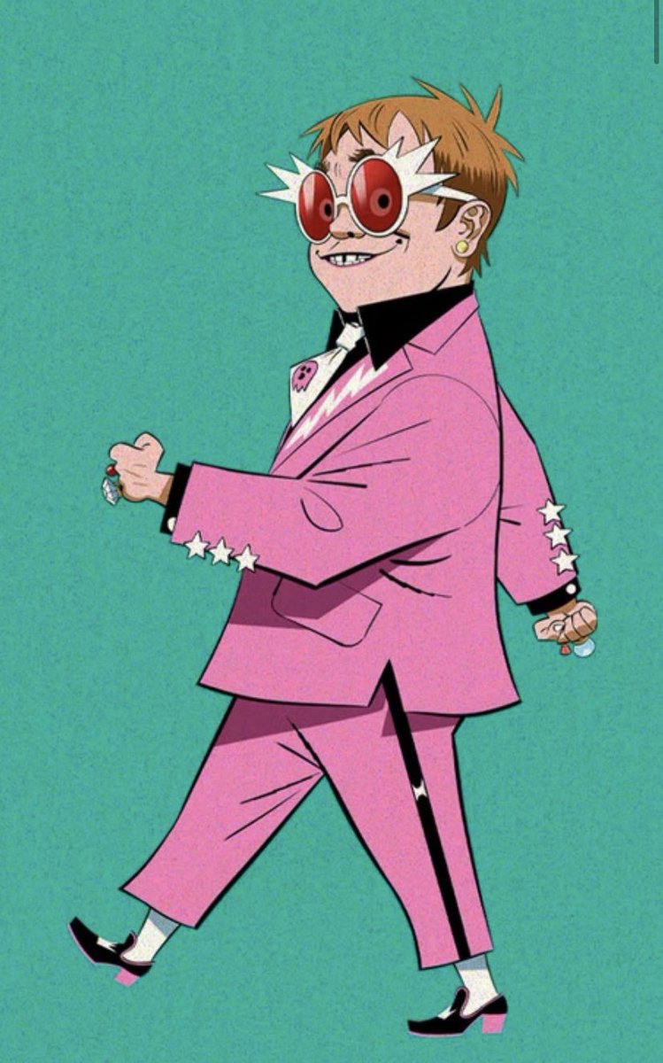 brewsee's tweet image. I love Gorillaz Elton John
