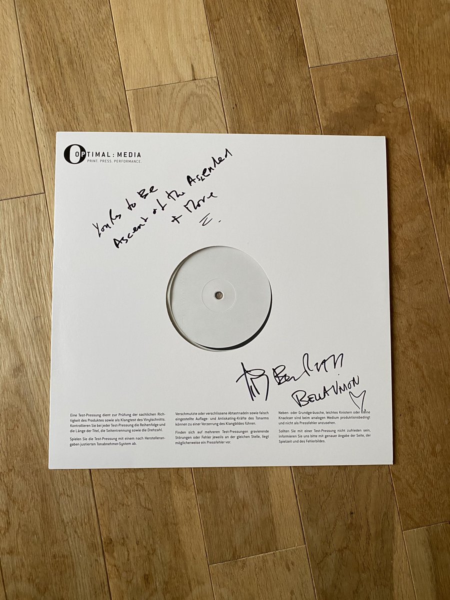 Retweet for a chance to win!

The prize is the signed test pressing of my Ascent of the Ascended six track EP 

Winner picked at random 6pm Thursday October 8th

You can pre-order the EP here bellaunion.ochre.store/release/205350…