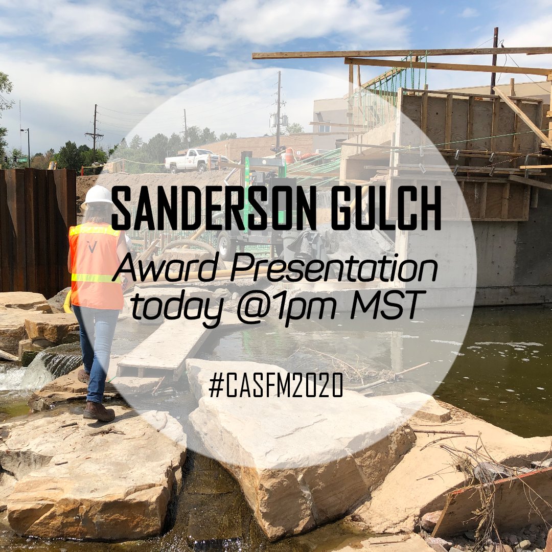 ValerianLLC's tweet photo. Don't miss the Colorado Association of Stormwater and Floodplain Manager's 2020  award presentation for Sanderson Gulch TODAY at 1:00 MST and stick around for voting from 1:30-2pm.
Valerian is proud to be today's Platinum Sponsor and a presenter for the #CASFM2020 award! https://t.co/SThwAzfvB9