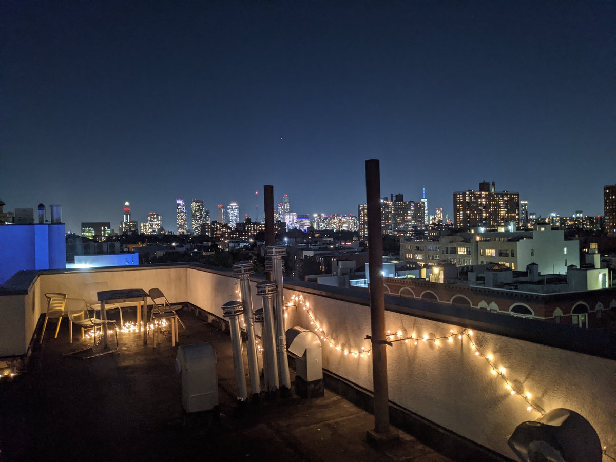 Meredith and I had one last glass of wine on our beautiful roof. All of this is really hard to let go, but I'm hopeful for what the future holds for us.