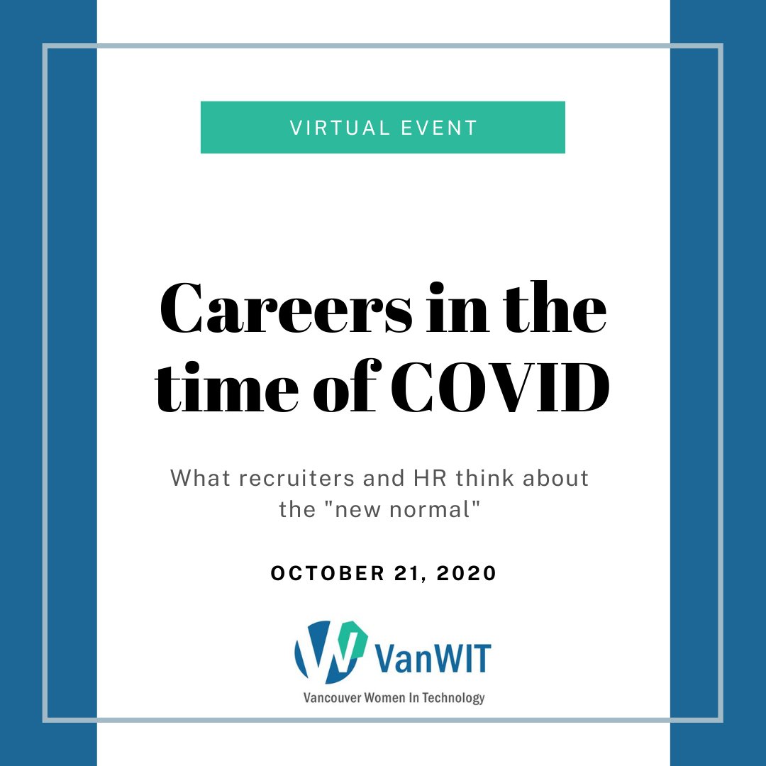 Join us on October 21st from 6:00 to 7:30 PM for an interesting discussion on how to deal with challenges in the job market  and ideas to pivot your job searching strategy.

This is a free virtual event. Click here for more details and to register today: vanwit.ca/event/