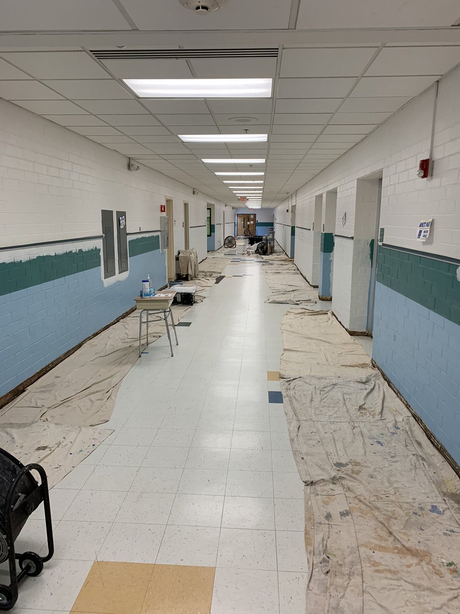 It’s happening! Major interior painting and floor work will be completed @NorthwoodsElem1 over the next few weeks. We are so excited to see the new look! Work will be completed just in time for students to return. 🤗🎨🐨 #forourstudents #progress @NorthwoodsPTA1 @WCPSS