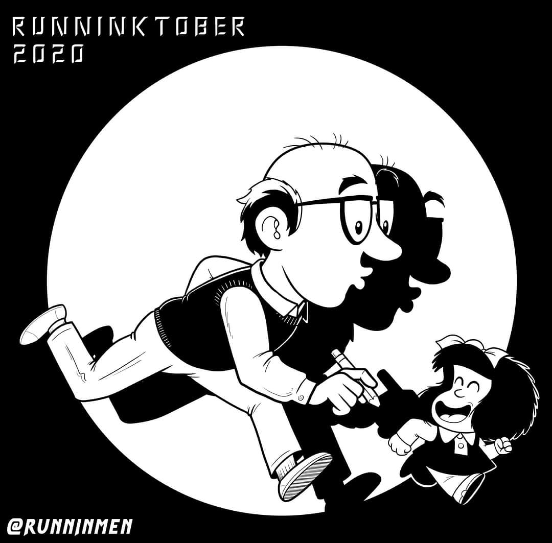 RuNNiNmeN's tweet photo. Empezamos el mes de la tinta con este homenaje a el Maestro QUINO, en mi #RunnInkTober 2020 ^__^
#inkVLC #inkSpain #ink #covid #covid19 #virus #NothingCanStop #Runninmen #art #drawing #draw #october #inkdrawing #inktoberSpain #inkdraw #Tinta #blanco #negro #quino #mafalda https://t.co/rLCnV3vafk