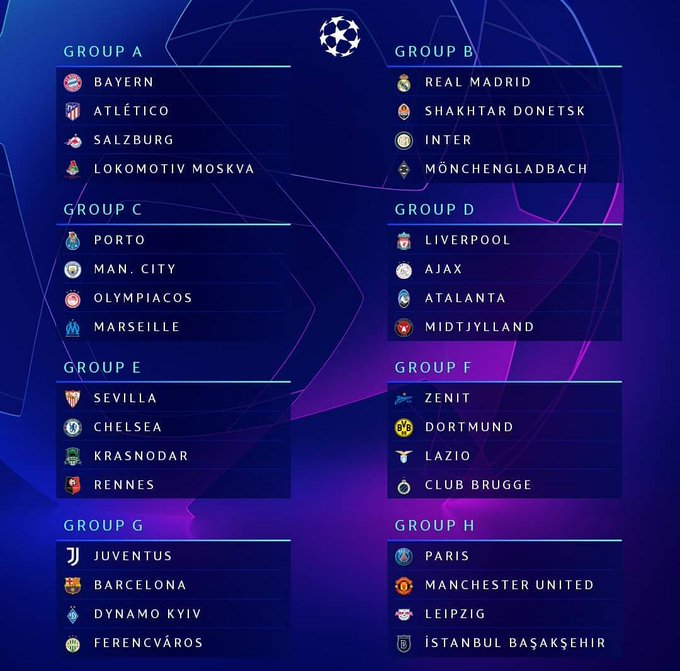 Cómo me gusta la #ChampionsLeague
Busca tu equipo en los grupos para la primera fase.