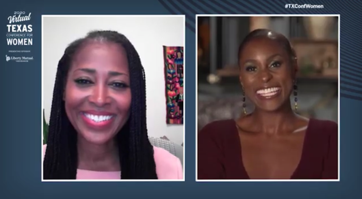 The inspiring @IssaRae Rae dropped some knowledge on all of us at the @TexasWomen keynote this morning I had the pleasure of moderating. Issa girl...gift delivered and received! Thank you! <a href="/Target/">Target</a> proud sponsor. <a href="/awkwardblkgrl/">Awkward Black Girl</a> @CelesteHeadlee