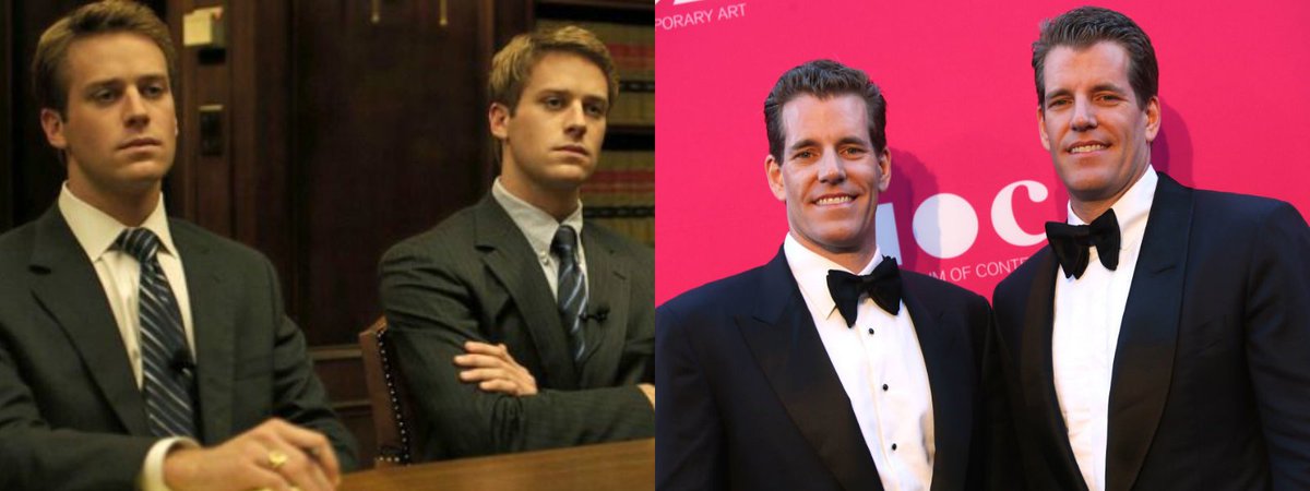Cameron and Tyler WinklevossNet Worth: $1.45 billion (2020)have made a name for themselves in the crypto scene by cofounding Gemini, a cryptocurrency exchangeDeadline reports they’re now producing a movie about themselves with the modest title "Bitcoin Billionaires"