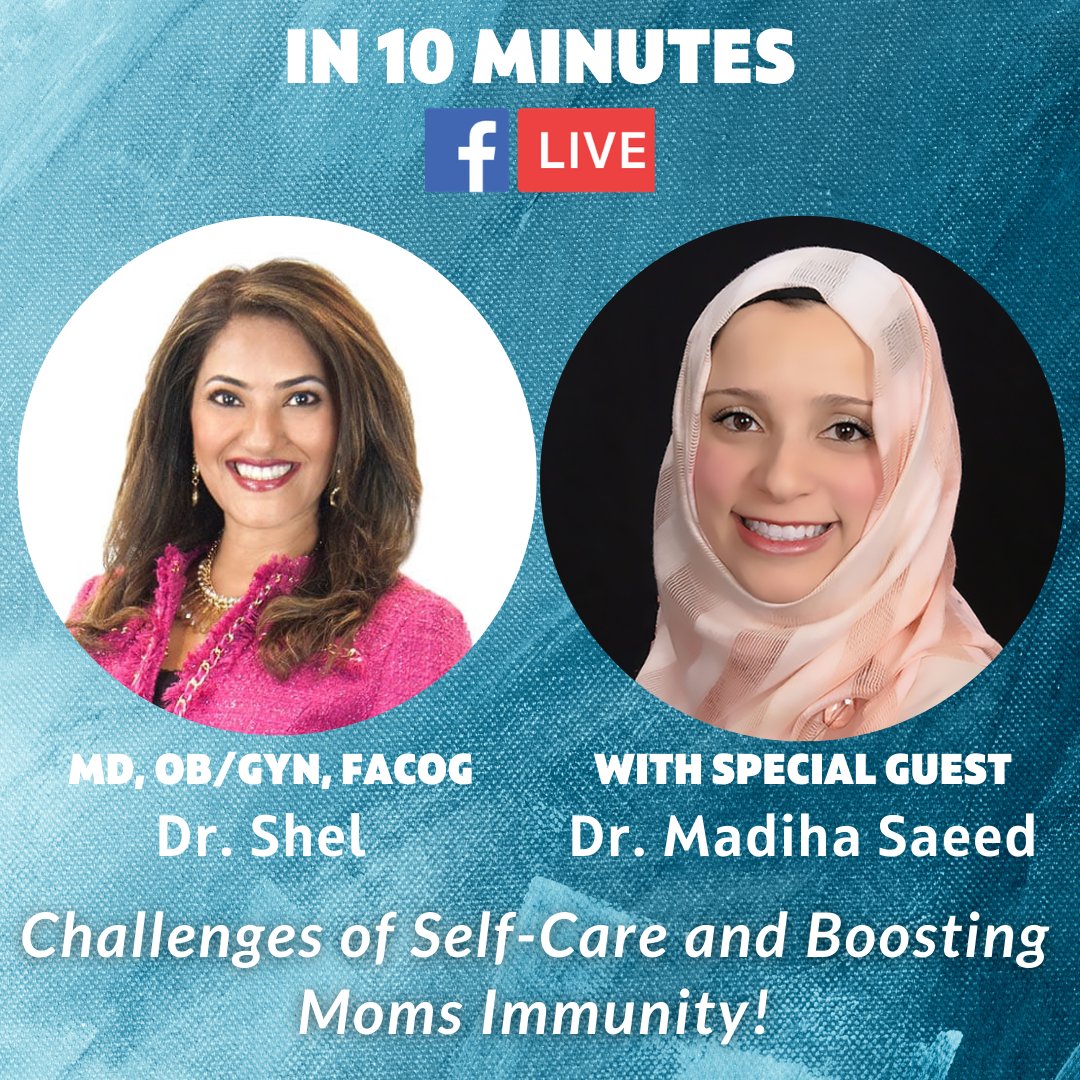 ⭐In Just 10 Minutes, I will be LIVE here on w/ Dr. Shel! ⭐ Our Topic is, "The Challenges of Self-Care and Boosting Mom's Immunity" FacebookLive SelfCare BoostingImmunity facebook.com/drshel