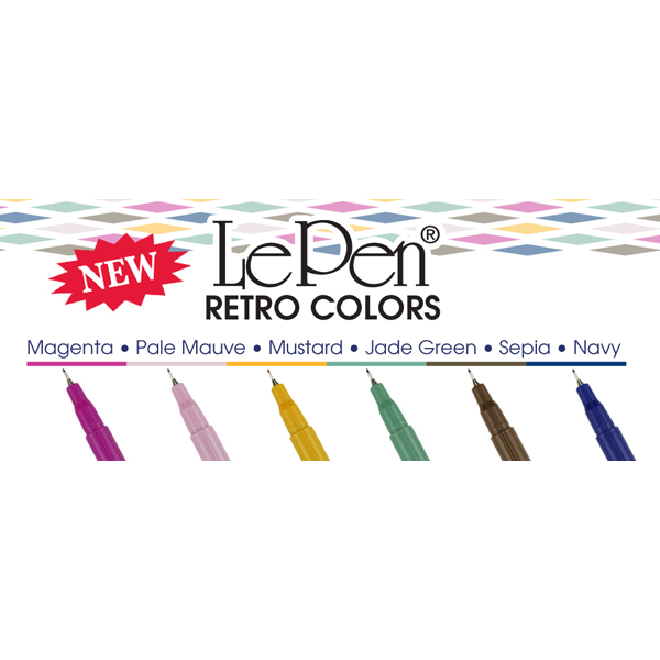 Six New Le Pen Colors are Now Available. Now in  magenta, mustard, navy, sepia, pale mauve, and jade green at uchida.com.