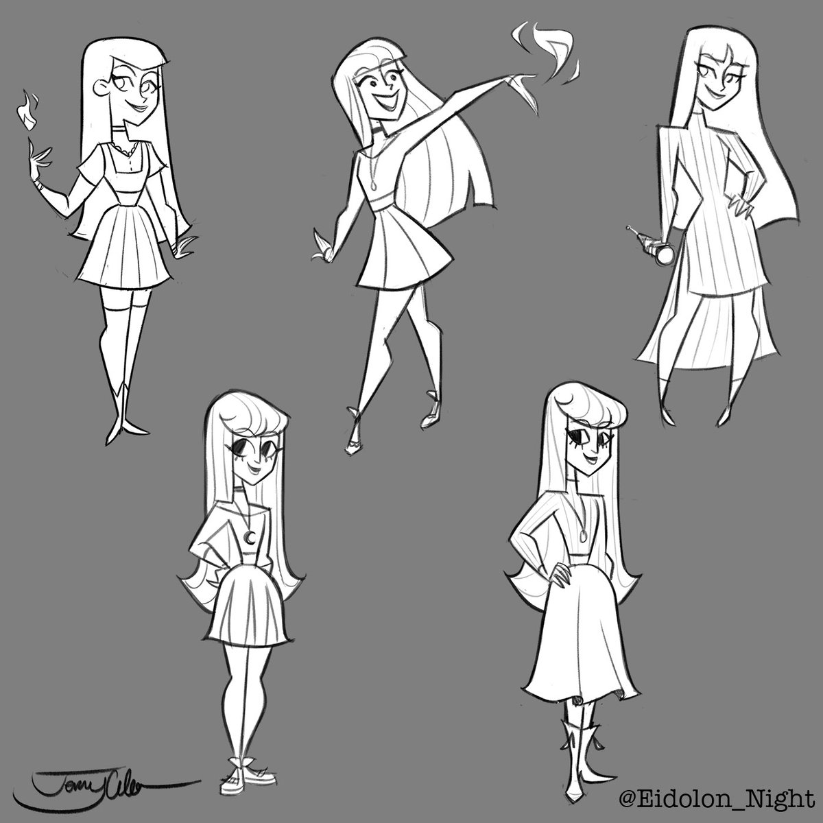 So since it's officially spoopy season I wanted to share some exploration sketches I did for fun of Thorn from the Hex Girls!