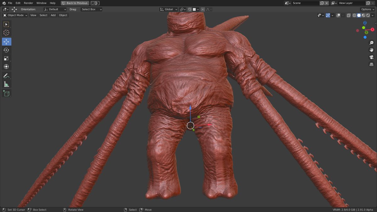 I have sculpted this character in blender. It has in total 62 million polygons!
I have made it when the initial cloth brush came out.

So please press F for my pour GTX970 and more importantly thank <a href="/pablodp606/">Pablo Dobarro</a> for his amazing work that made this remotely possible!
 #bed #blender