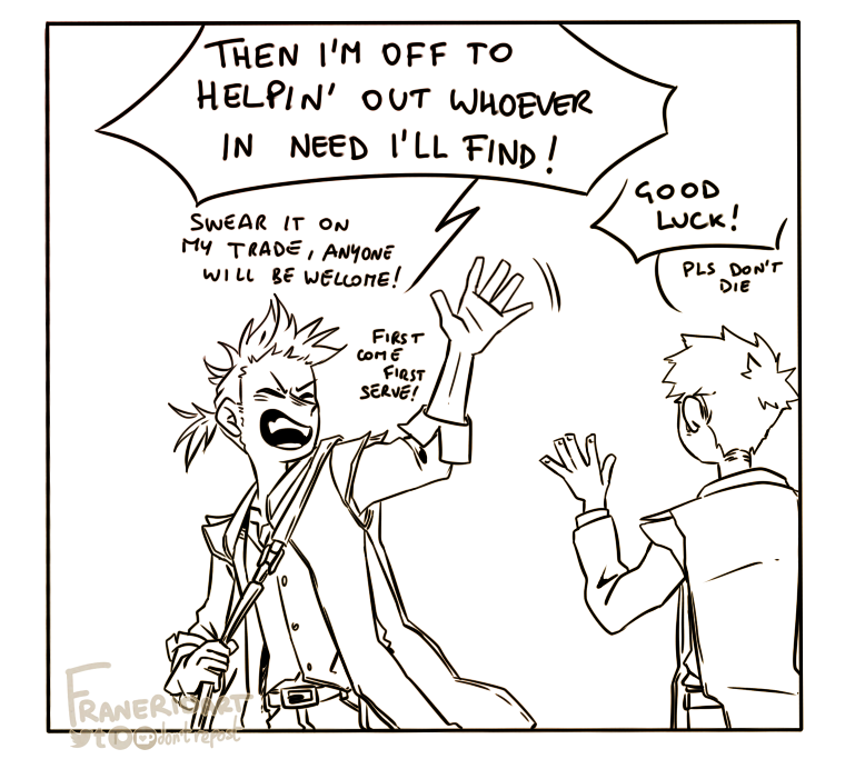 I spent most of the last month playing octopath traveler - alfyn was my first, therion my second, and it's been over eighty hours of playing and I still haven't stopped laughing about how that first interaction must have gone