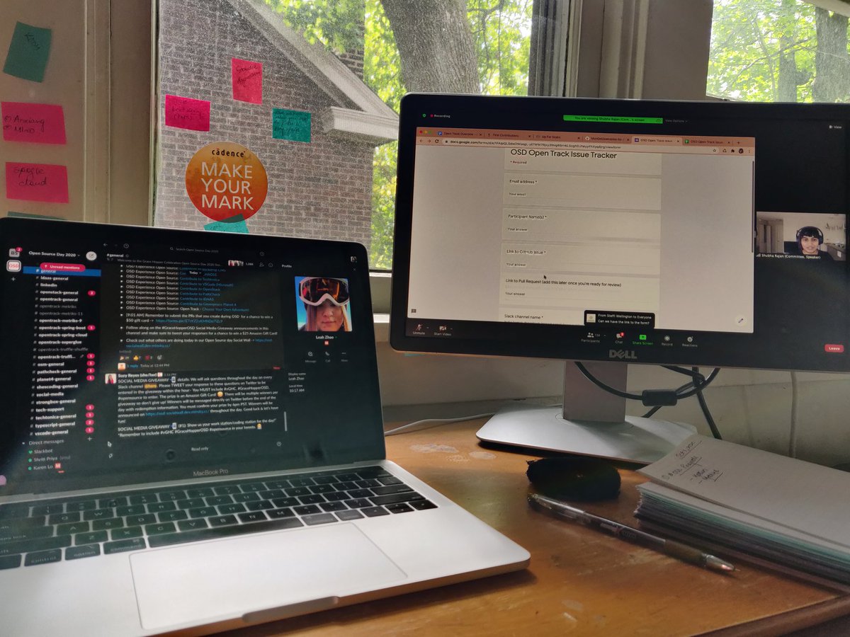 My workstation for the day!

#vGHC
#GraceHopperOSD 
#opensource