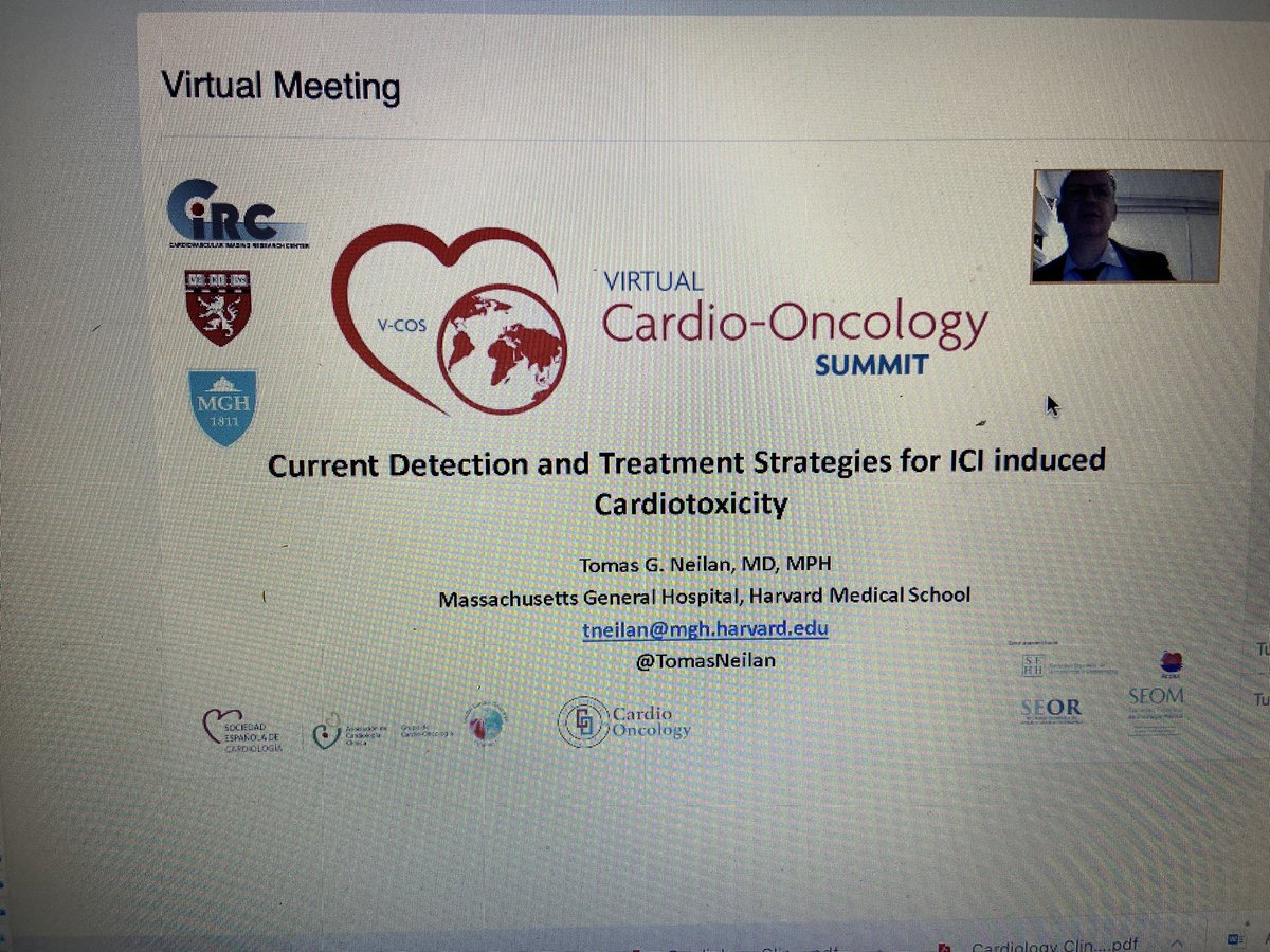 AnaBaracCardio's tweet image. Fantastic talks #VCOS2020 continue: role of #whycmr #endomyocardial biopsy and screening in patients treated with #Immunotherapy @TomasNeilan @DrJESalem @CardioOncology @MedStarGUH @MedStarHeart @JACCJournals