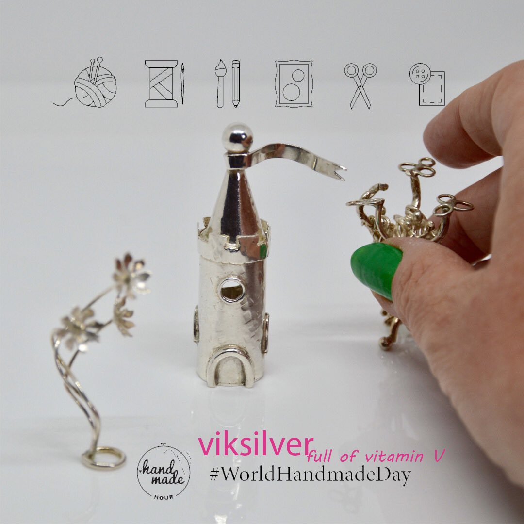 Happy World Handmade Day! Celebrating all the wonderful creatives and their lovely stuff! #worldhandmadeday #handmadehour #folksy #sterlingsilver #castle