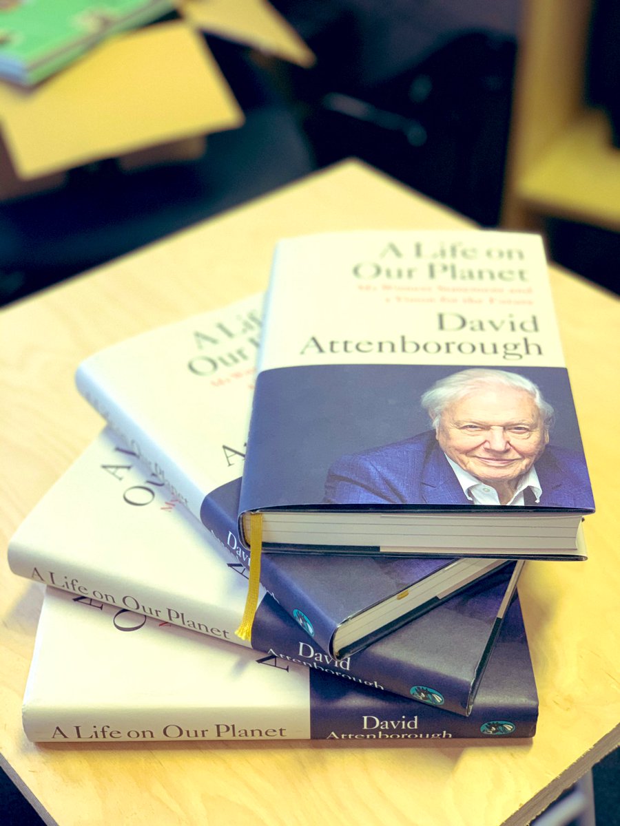 davies_white's tweet photo. What a treat, look what arrived today. Thank you Sir David Attenborough Hon FLI. The most important book and film of the year #ALifeonOurPlanet #DavidAttenborough the book is available now and the film premieres on @NetflixUK on the 4th of October 📺 🌍🍃 https://t.co/rlwWnp4pN1