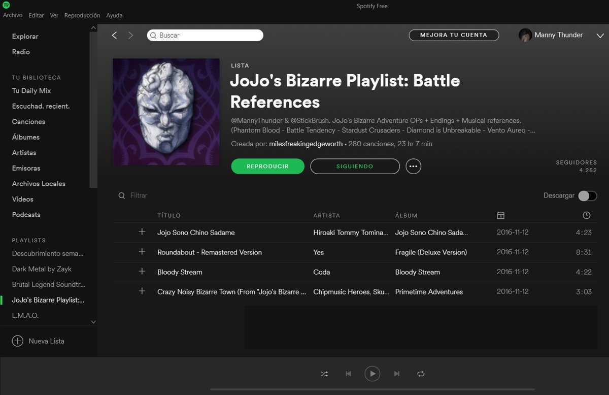 jojo music references playlist