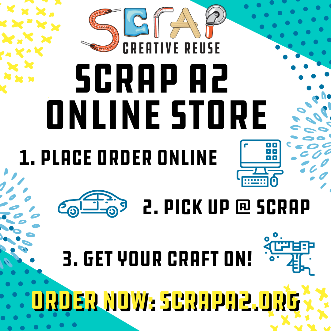 scrap_a2's tweet image. ✨ Friendly reminder!
Open to the public + no appointment necessary 
Tuesday - Sunday 
12pm - 6pm 
#SupportOurSCRAP #SOS #SCRAPA2 #CreativeReuse