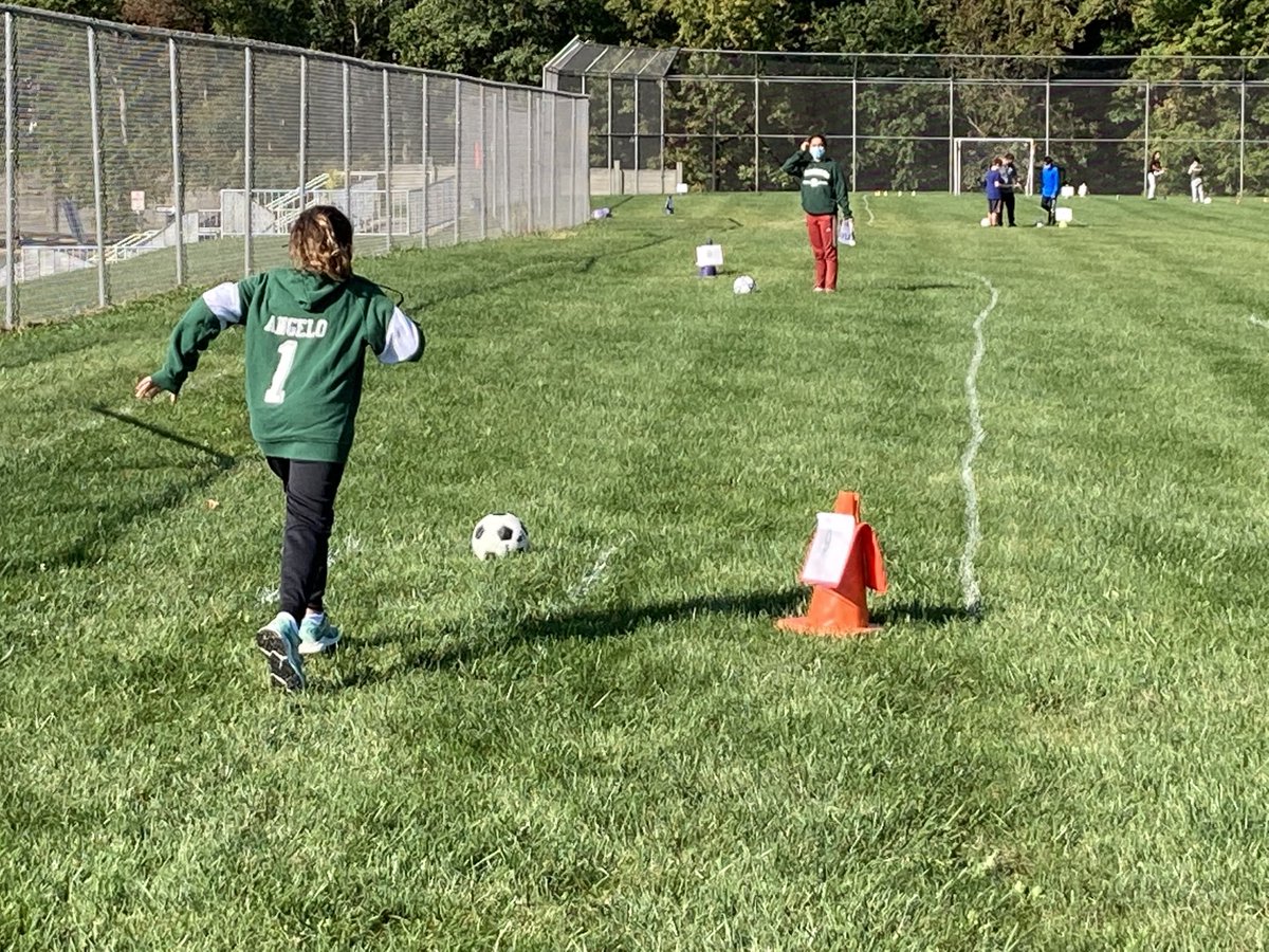 Nothing like seeing kids running outside at school and being kids. Here they are with the outstanding HMS Phys Ed team playing Foot Golf on the 9 hole course designed by the teachers. They even have a driving range! Great stuff happening at HMS. <a href="/GaskellMgaskell/">Principal Gaskell</a> <a href="/EBPublicSchools/">East Brunswick Public Schools</a>