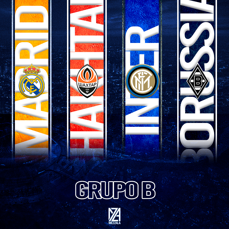 MezzalaProyect's tweet photo. ¡Así queda el Grupo B de la @LigadeCampeones !⭐⭐⭐

🇪🇸 @realmadrid 
🇺🇦 @FCShakhtar
🇮🇹 @Inter_es 
🇩🇪 @borussia_es 

#UCL https://t.co/H5quEbkqTs