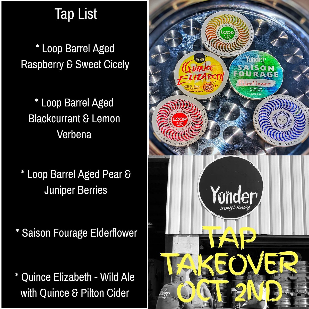 Time to tell you about the Tap List for our @brewyonder event tomorrow...

Be Seeing You!