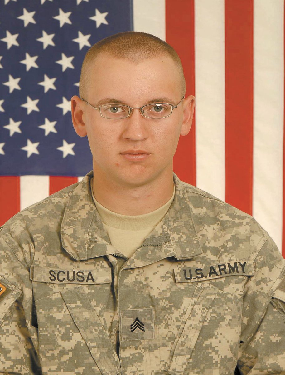 9/ As the men of Blue Platoon ran out of their barracks to resupply the Red Platoon troops standing guard, Spc. Michael Patrick Scusa was killed.