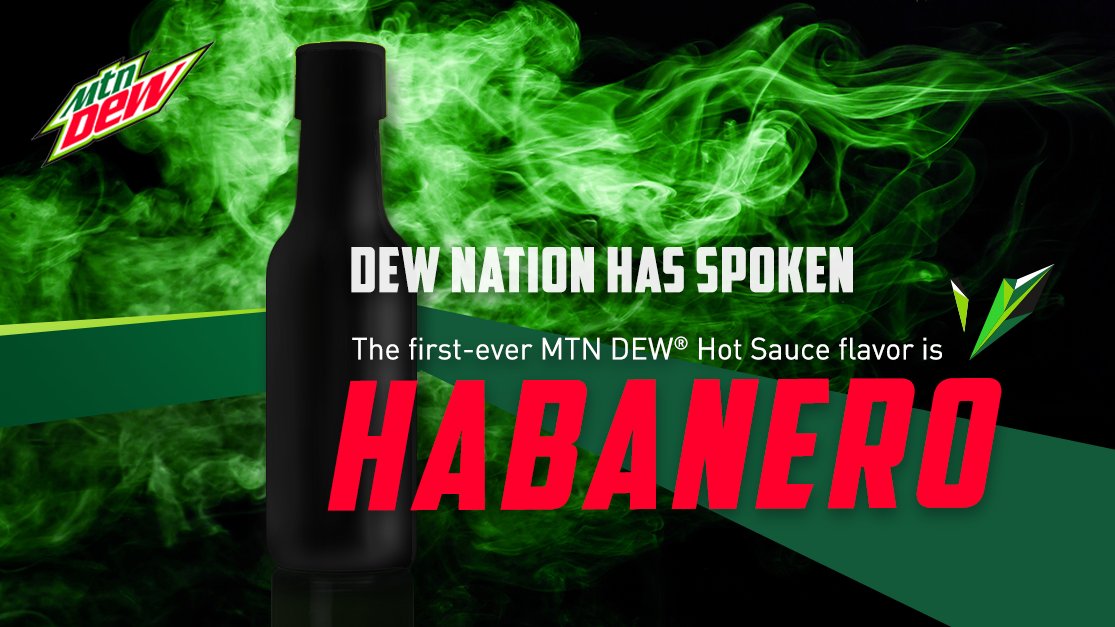 #DEWNation: you made your choice. Habanero it is🌶🔥. Now it’s time for us to get to work with @JoelEmbiid and @iBurn on the first ever DEW hot sauce. https://t.co/FKDfconfc7