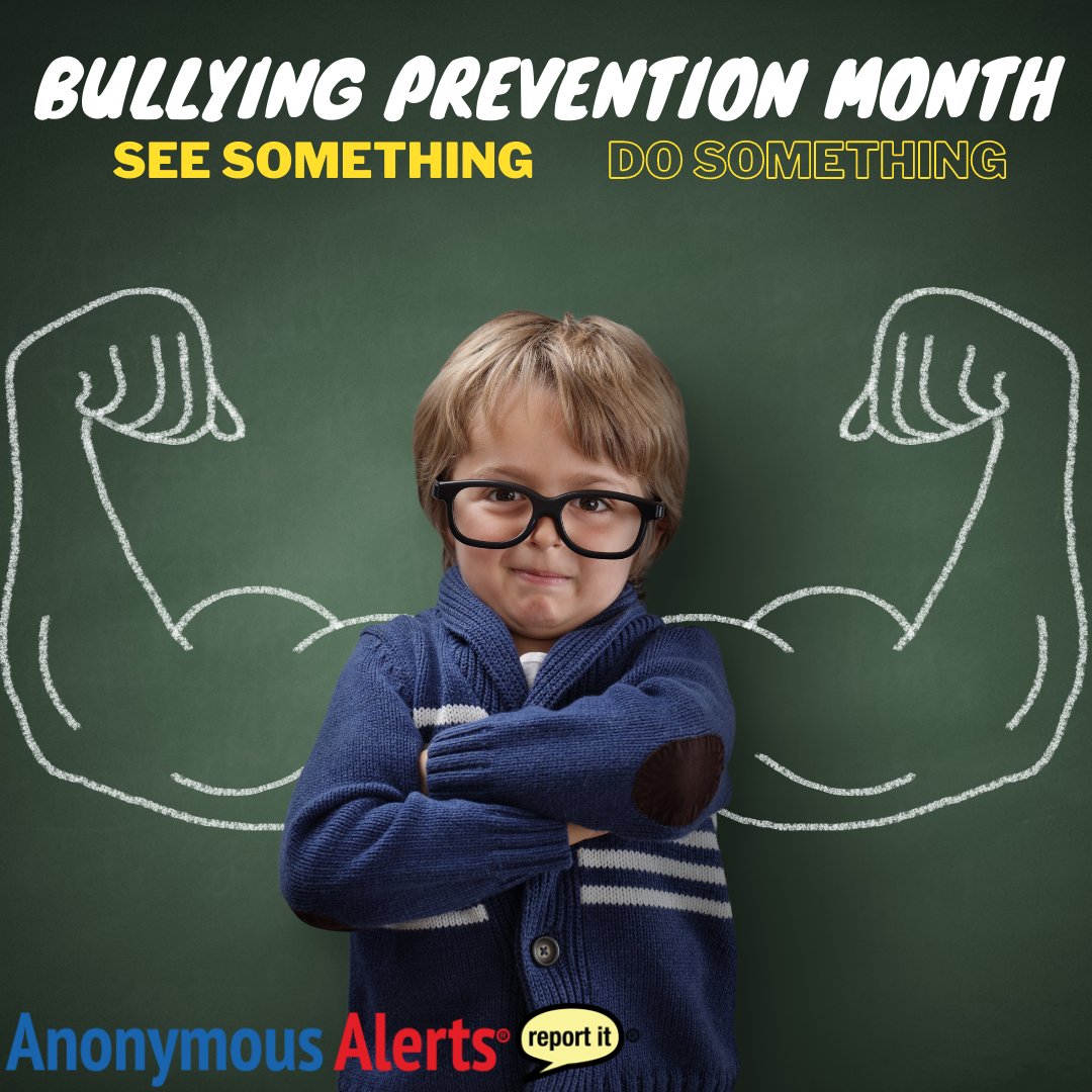 AnonymousAlerts's tweet image. Bullying was not done away with after the transition to online and hybrid learning was made, it only became harder to report. Stand with us against bullying this October during #NationalBulllyingPreventionMonth.

 #AnonymousReporting #AnonymousAlertsApp #SeeSomethingDoSomething