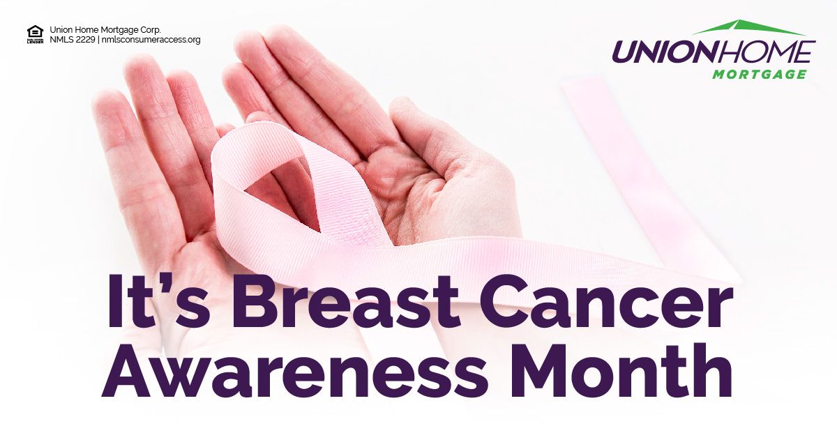 UnionHomeMtg's tweet photo. Itโs Breast Cancer Awareness Month and we want to recognize all the strong and courageous fighters who have beat or are currently fighting against breast cancer! This month is for you! #NotJustOctober #UHMCares https://t.co/Ay9DMFFmXy