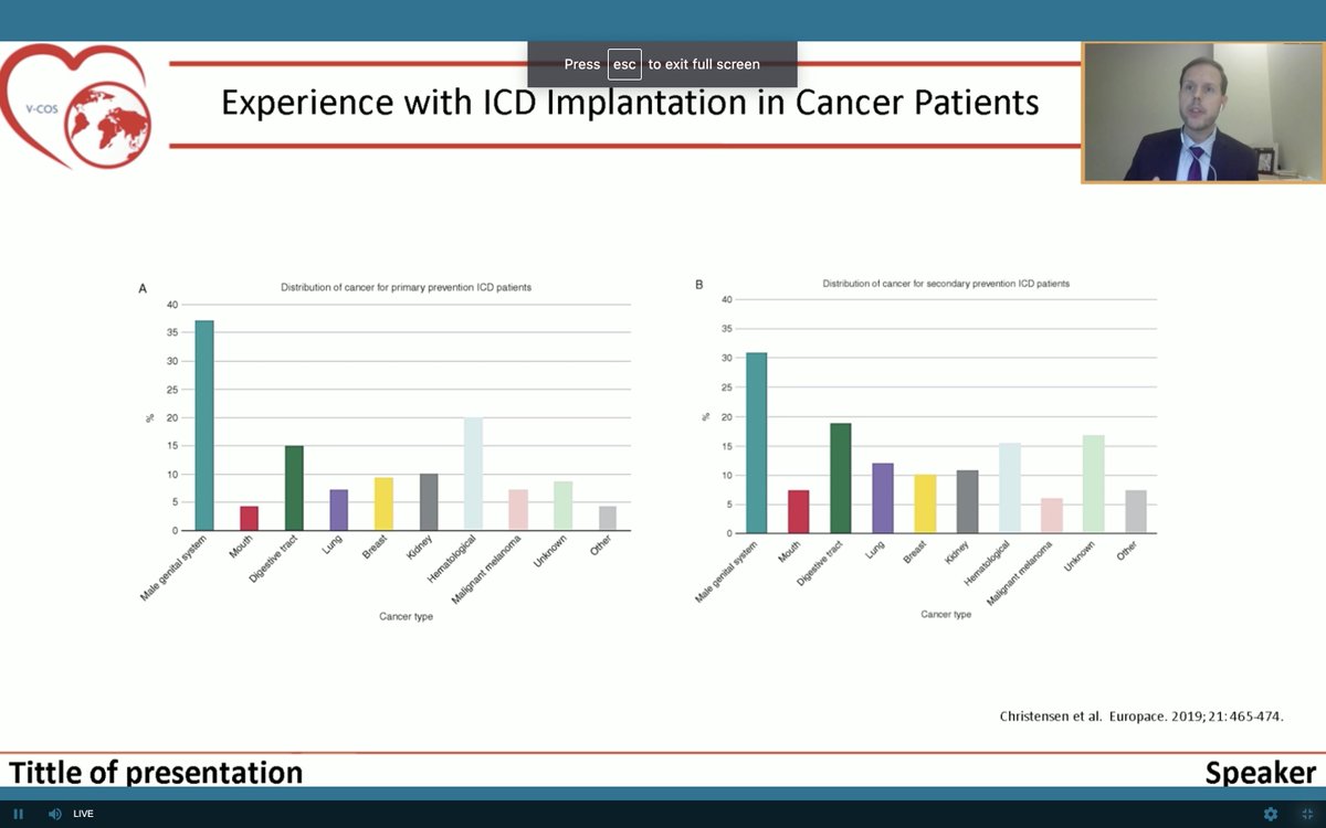 datsunian's tweet image. Arrhythmias can tempt one to assess/tx superficially…
But they they can reflect an underlying process that is suggestive of worse outcomes. For #cardioonc pt this is a very relevant issue. @PennCardiology @Dr_Mike_Fradley discusses the interplay of arrhythmias &amp;amp; cancer #vcos2020