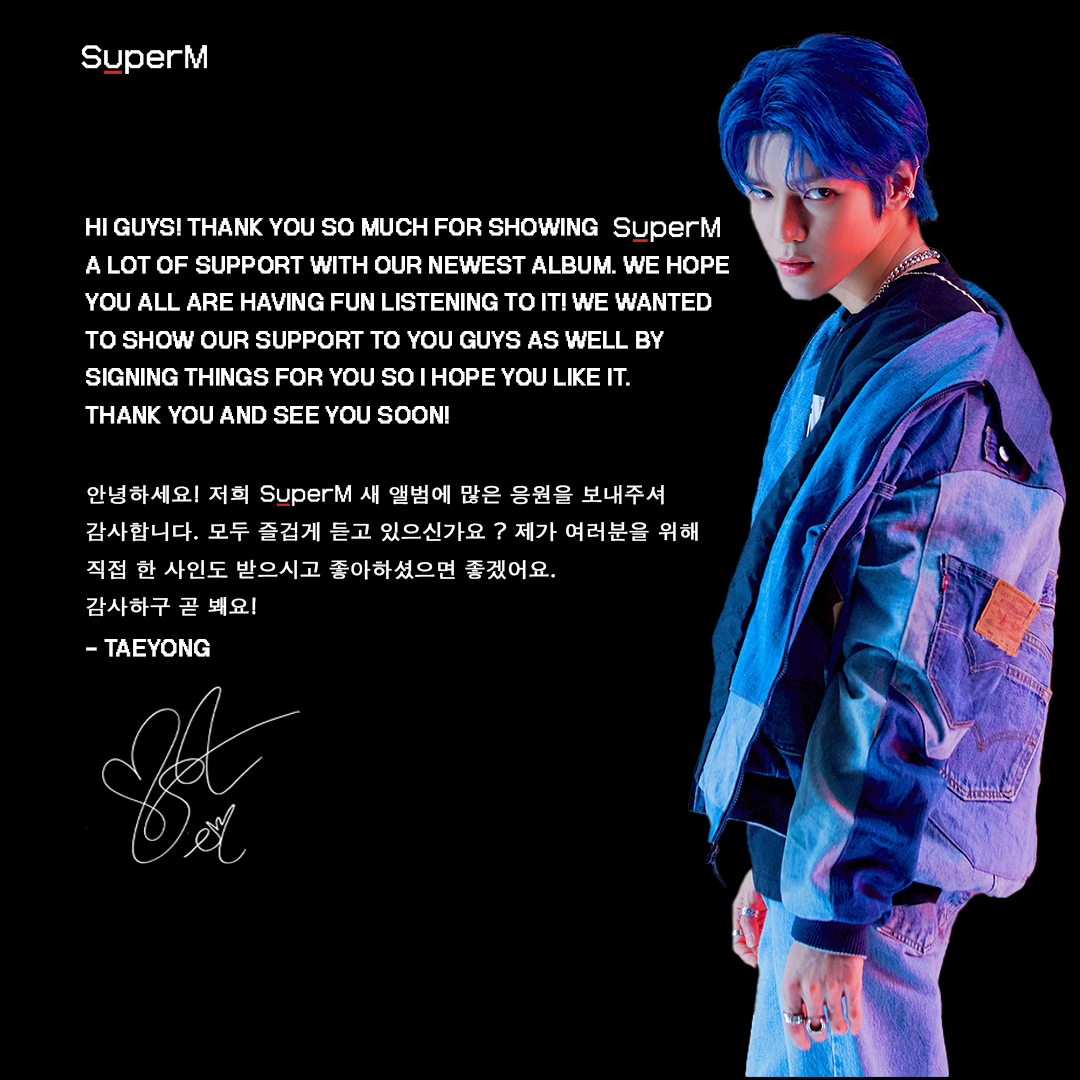 superm's tweet photo. FROM: TAEYONG 🖤

🔗 https://t.co/ErwZg5iCIX

#SuperMFansUnite #SuperOne https://t.co/QETkOmHKIY