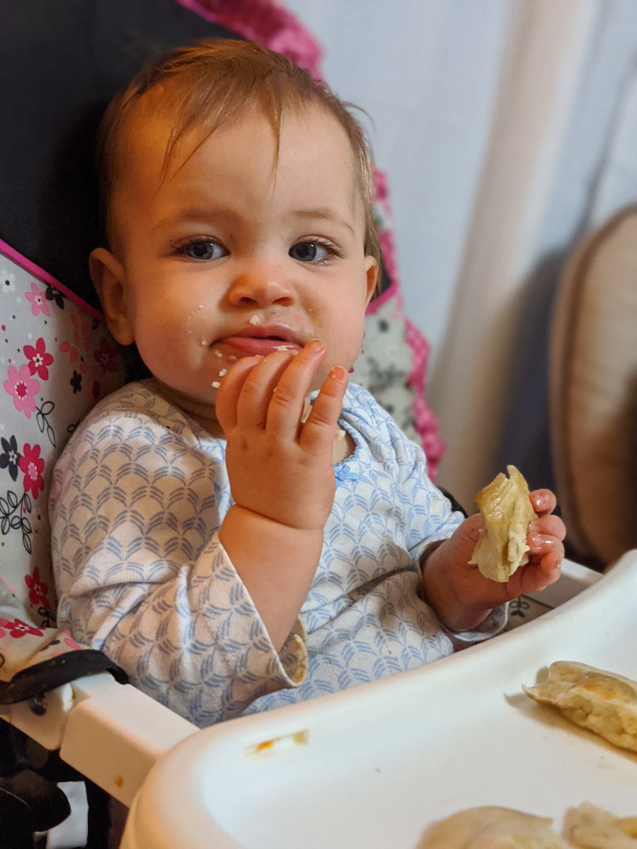 abandonthegrind's tweet photo. Her first pierogi! @chefsymon  should be proud 😂😍 https://t.co/K4xRIzylgZ