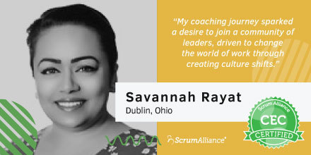 Please join us in congratulating Savannah Rayat who is now a Certified Enterprise Coach (CEC)! #BusinessCoach #ScrumAlliance
