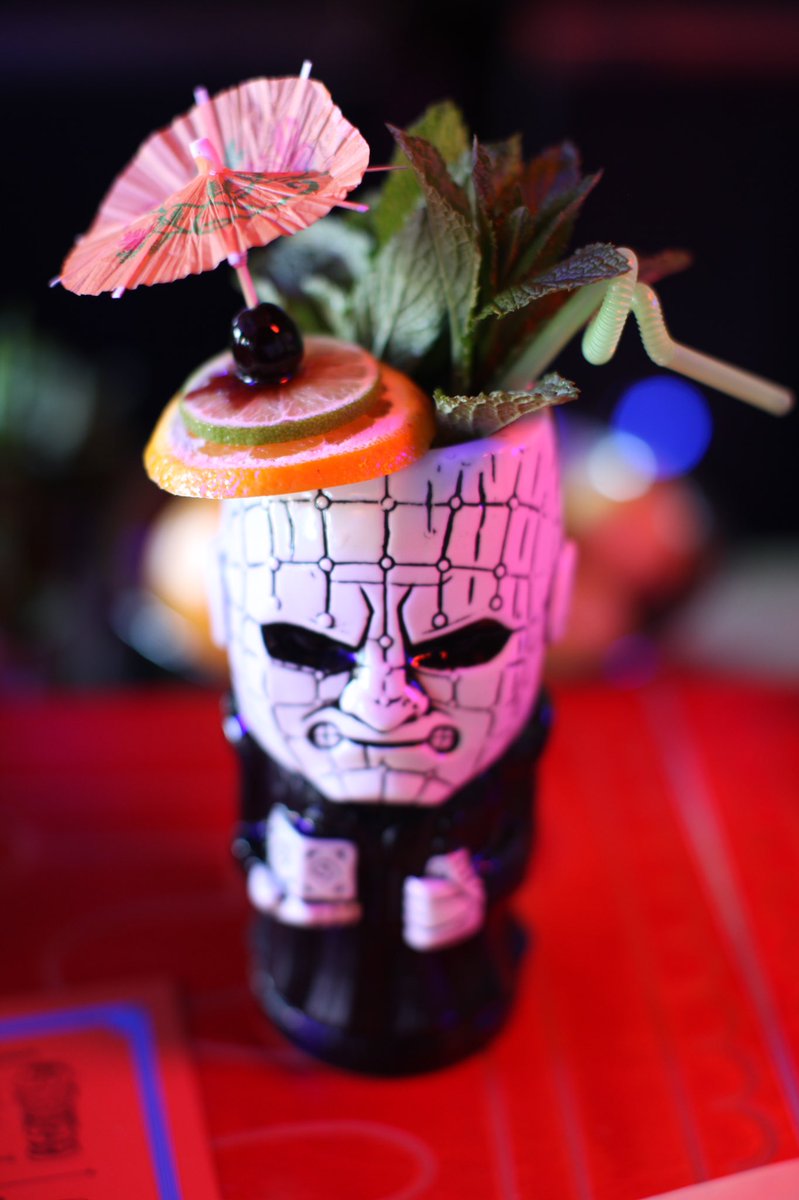 HELLBOUND HEART 🖤🍹🖤
[Spicy Ginger combined with a smooth blend of Brandy &amp; Rum • Raise Hell with an added touch of Activated Charcoal • This Black Drink May Cause Suffering for Your Hellbound Heart or Your L i v e r 💀]

CHOPPER HULA-WEEN 4-11PM! 🧟‍♀️🧡🖤👻